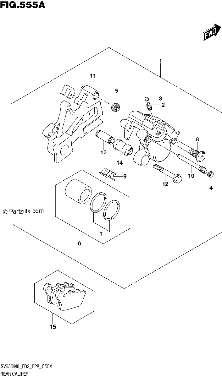 Diagrama de REAR CALIPER