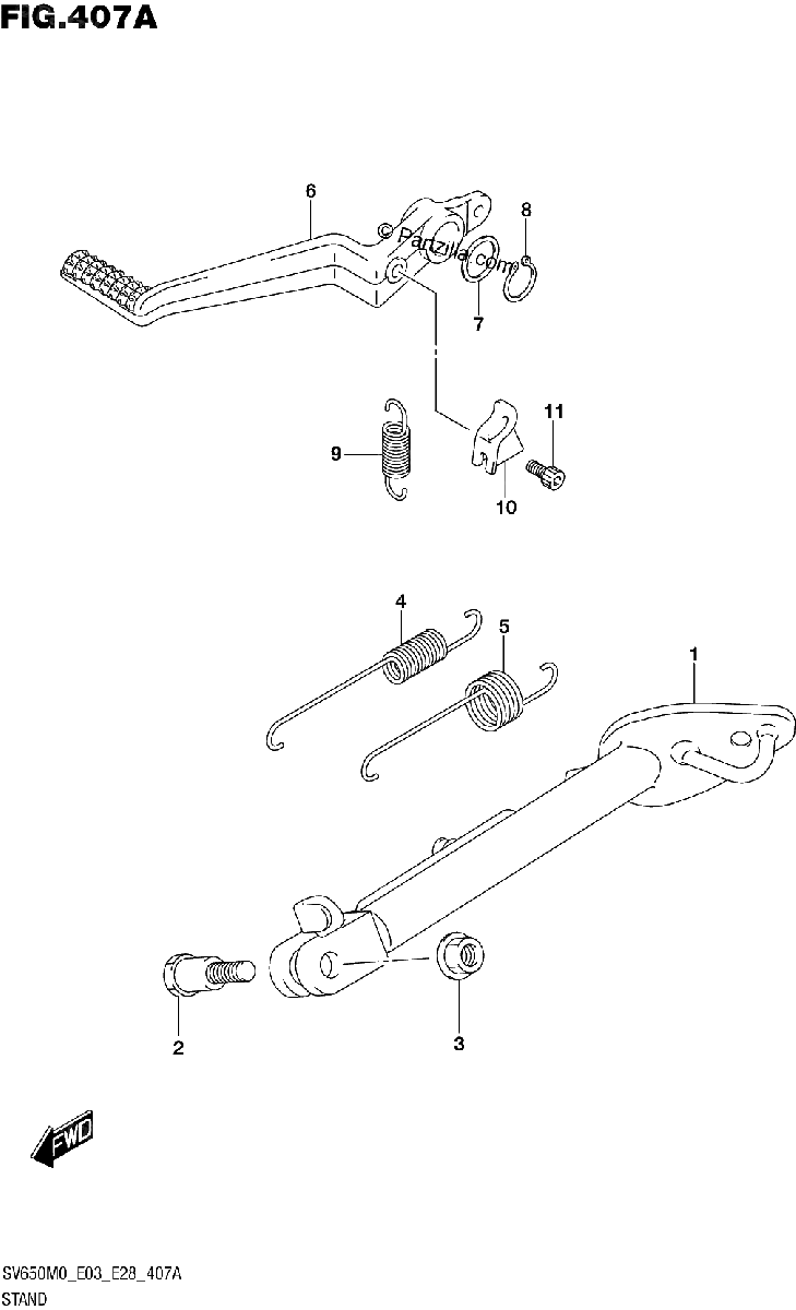 Diagrama de STAND SV650 SV650A