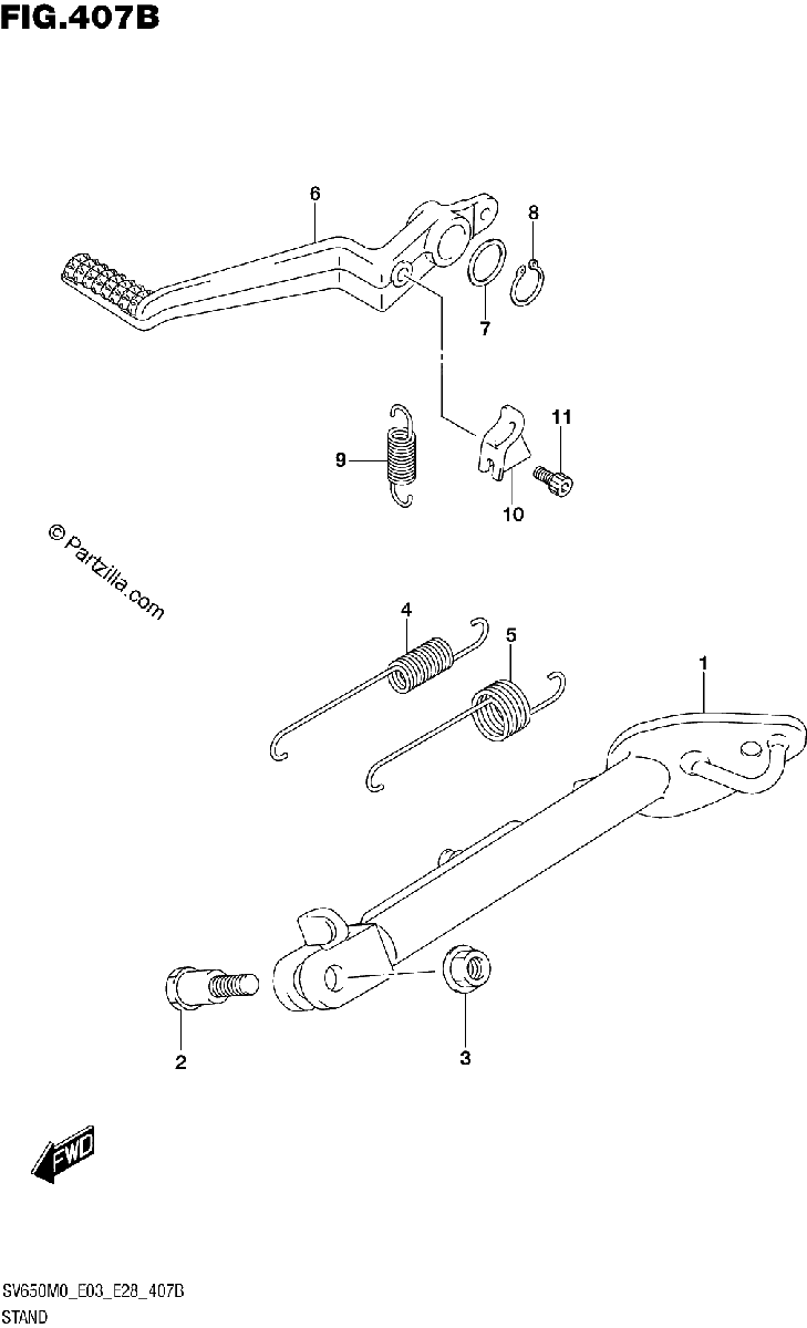 Diagrama de STAND SV650XA