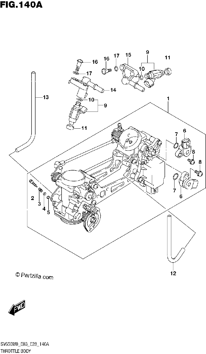 Diagrama de THROTTLE BODY