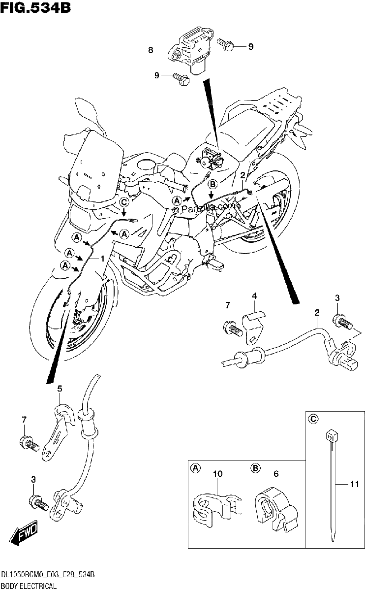 Diagrama de BODY ELECTRICAL DL1050RC