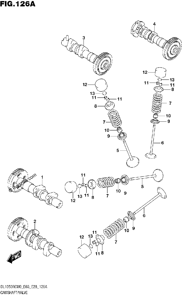 Diagrama de CAMSHAFT VALVE