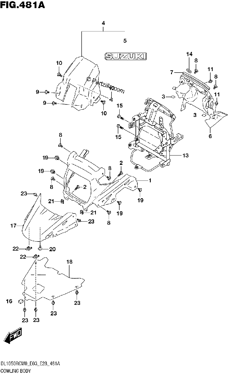 Diagrama de COWLING BODY
