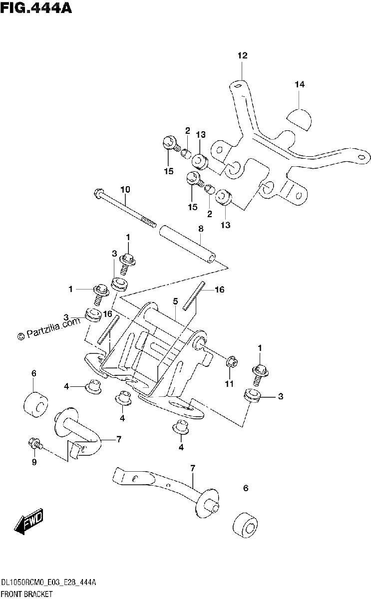 Diagrama de FRONT BRACKET