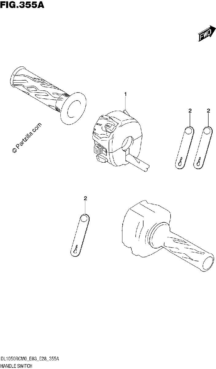 Diagrama de HANDLE SWITCH DL1050RC
