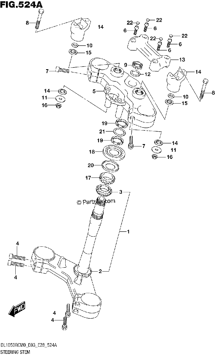 Diagrama de STEERING STEM