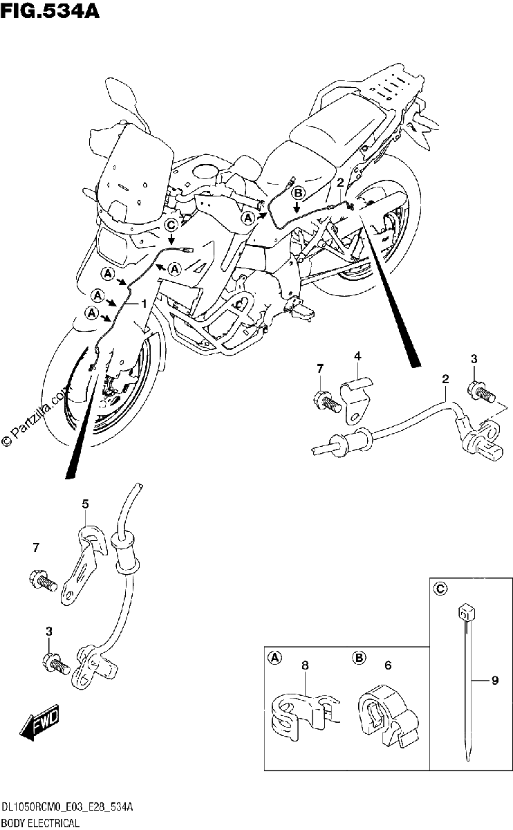 Diagrama de BODY ELECTRICAL DL1050RQ