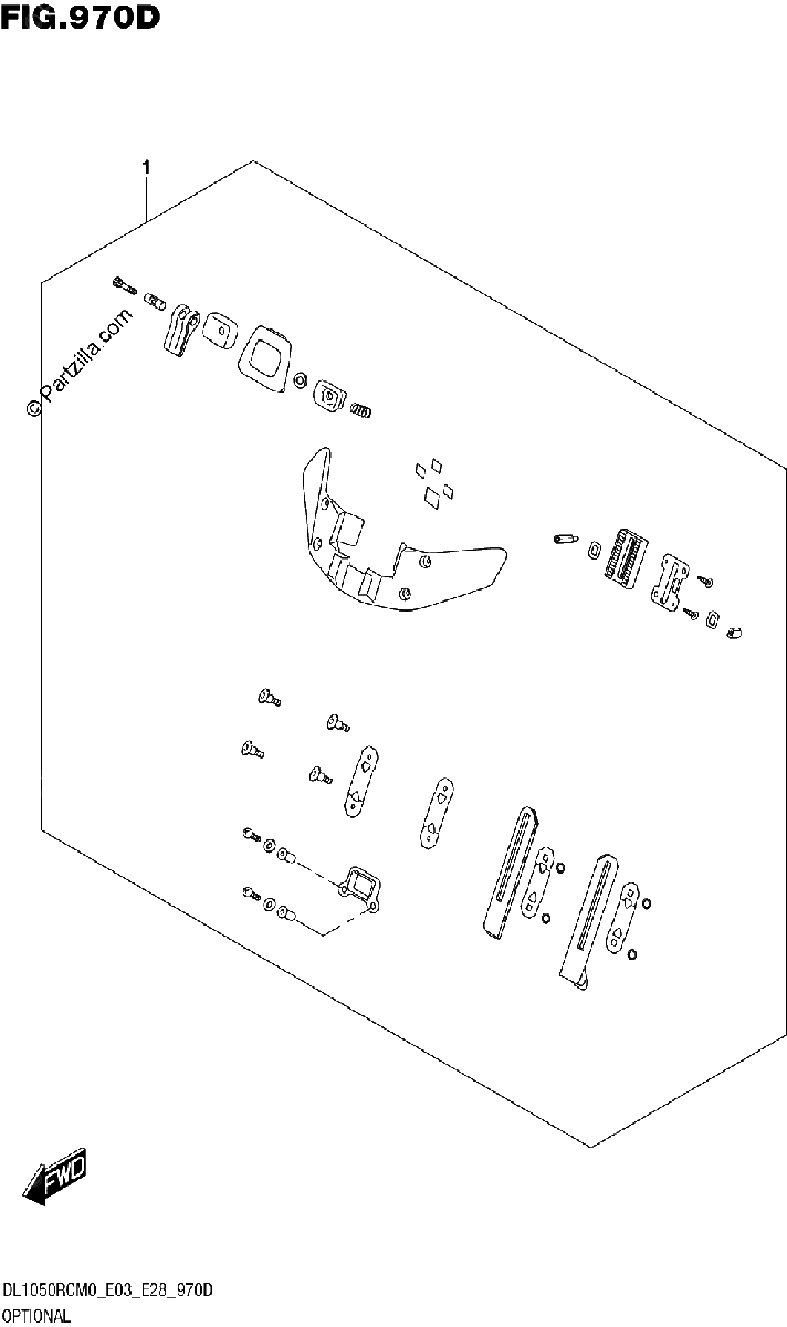 Diagrama de OPTIONAL DL1050RQ SEE NOTE 1