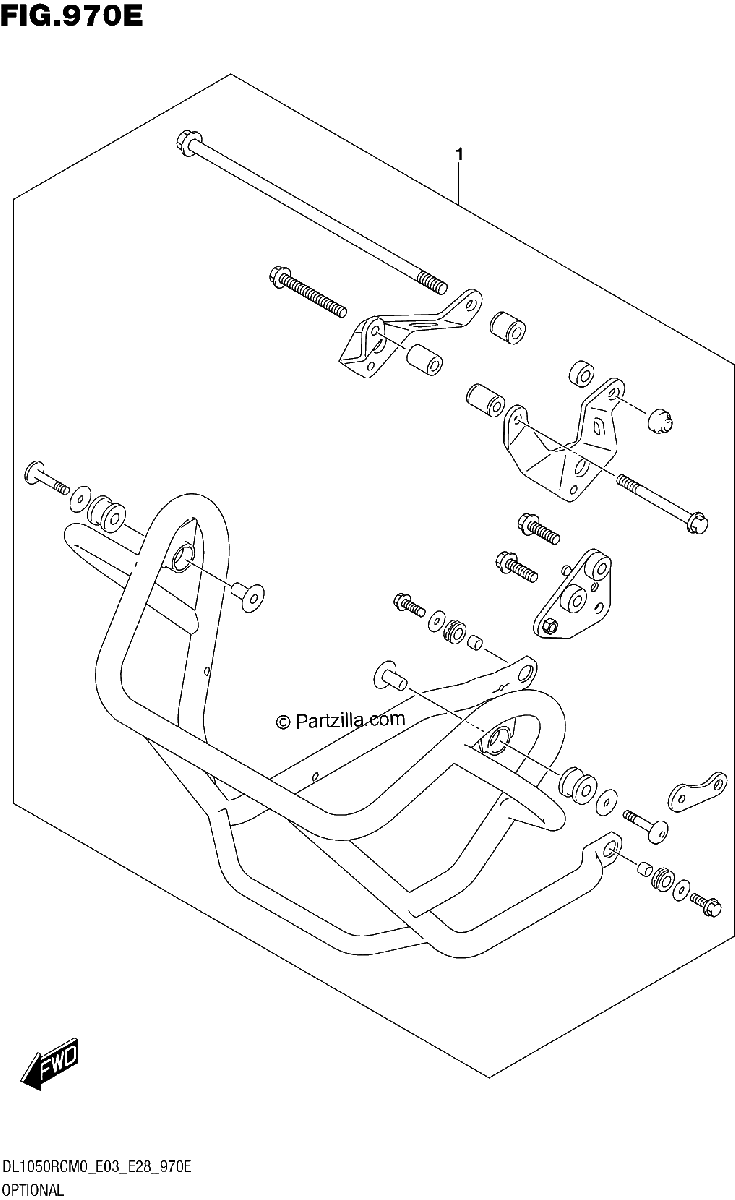 Diagrama de OPTIONAL DL1050RQ SEE NOTE 1A