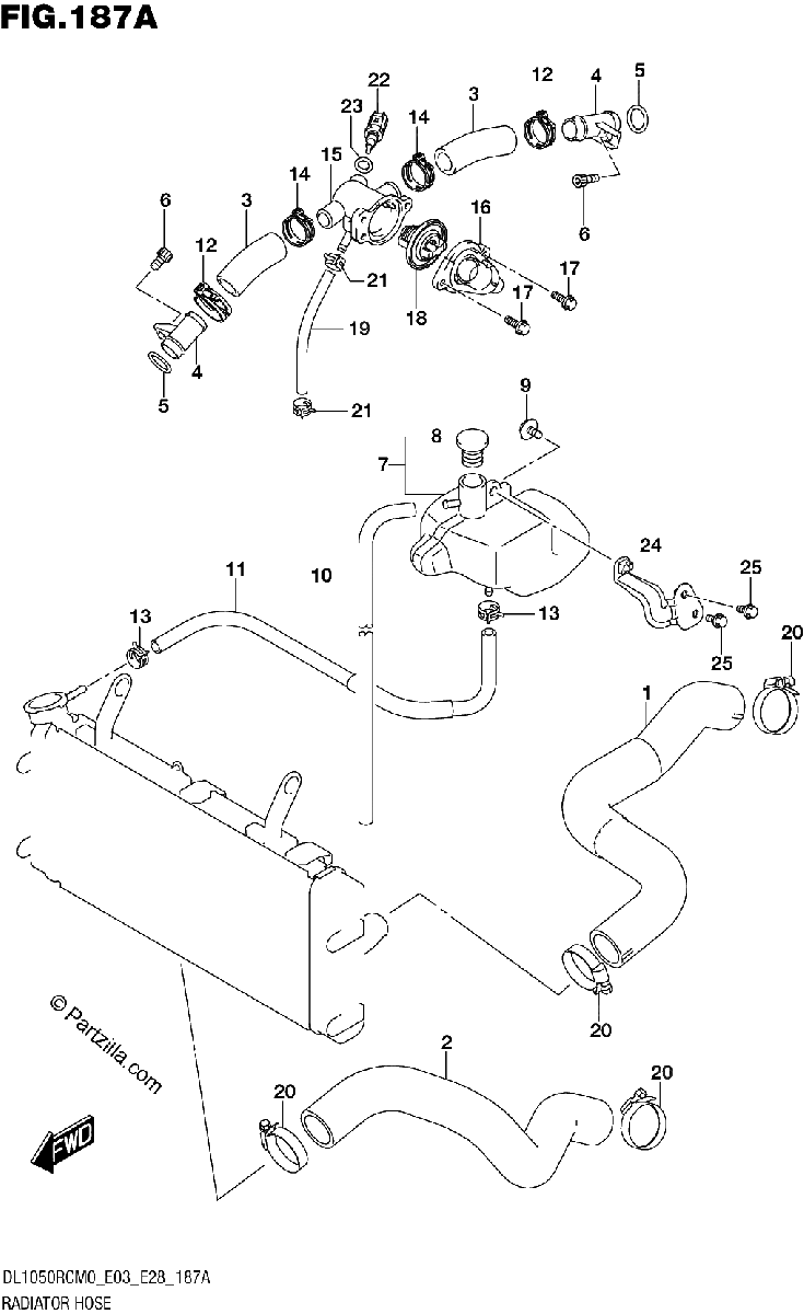 Diagrama de RADIATOR HOSE
