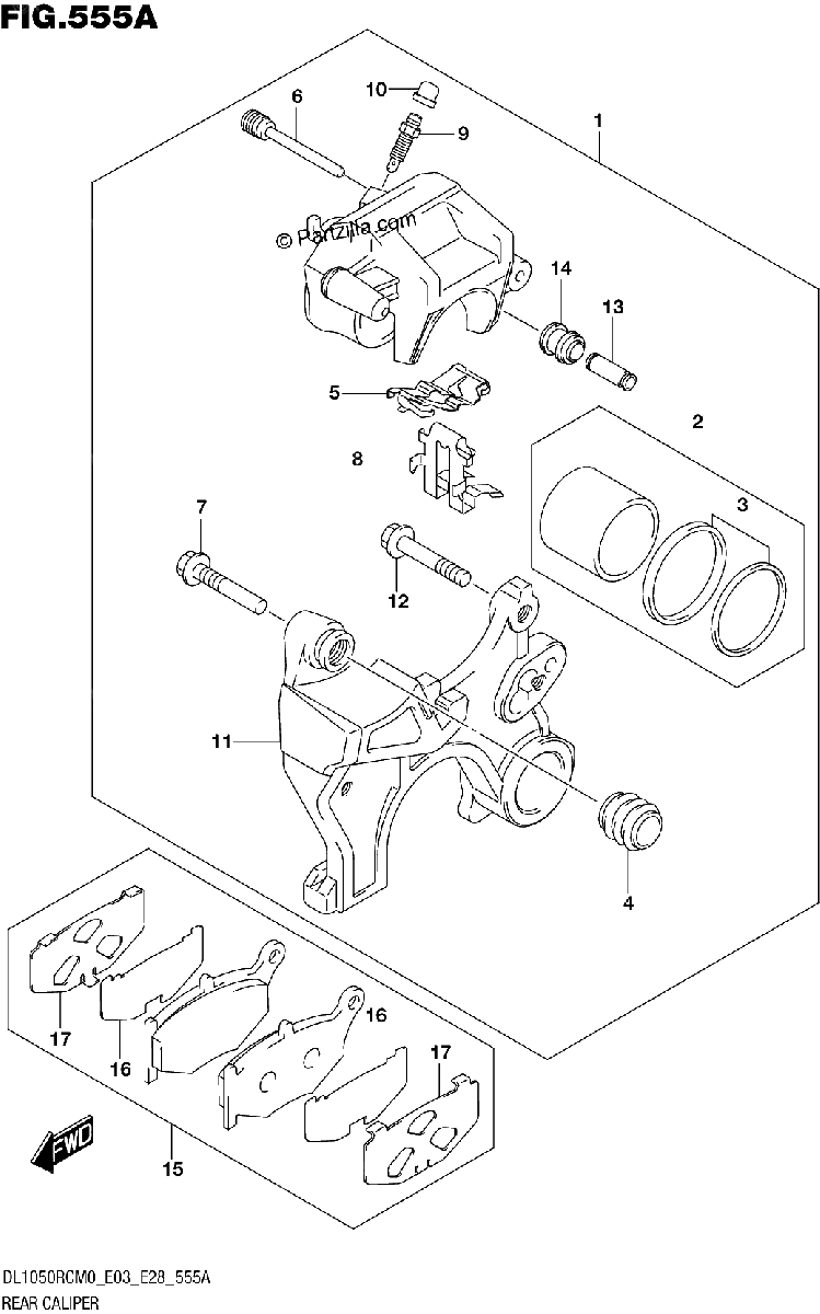 Diagrama de REAR CALIPER