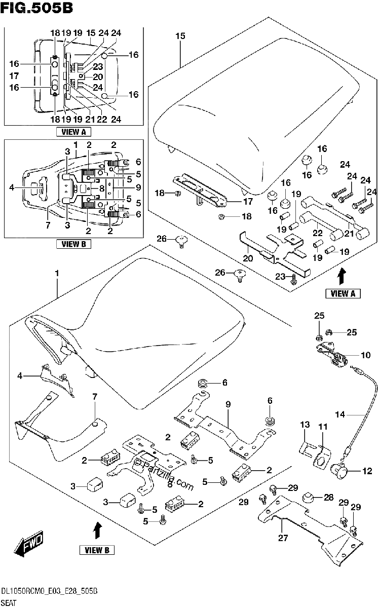Diagrama de SEAT DL1050RC