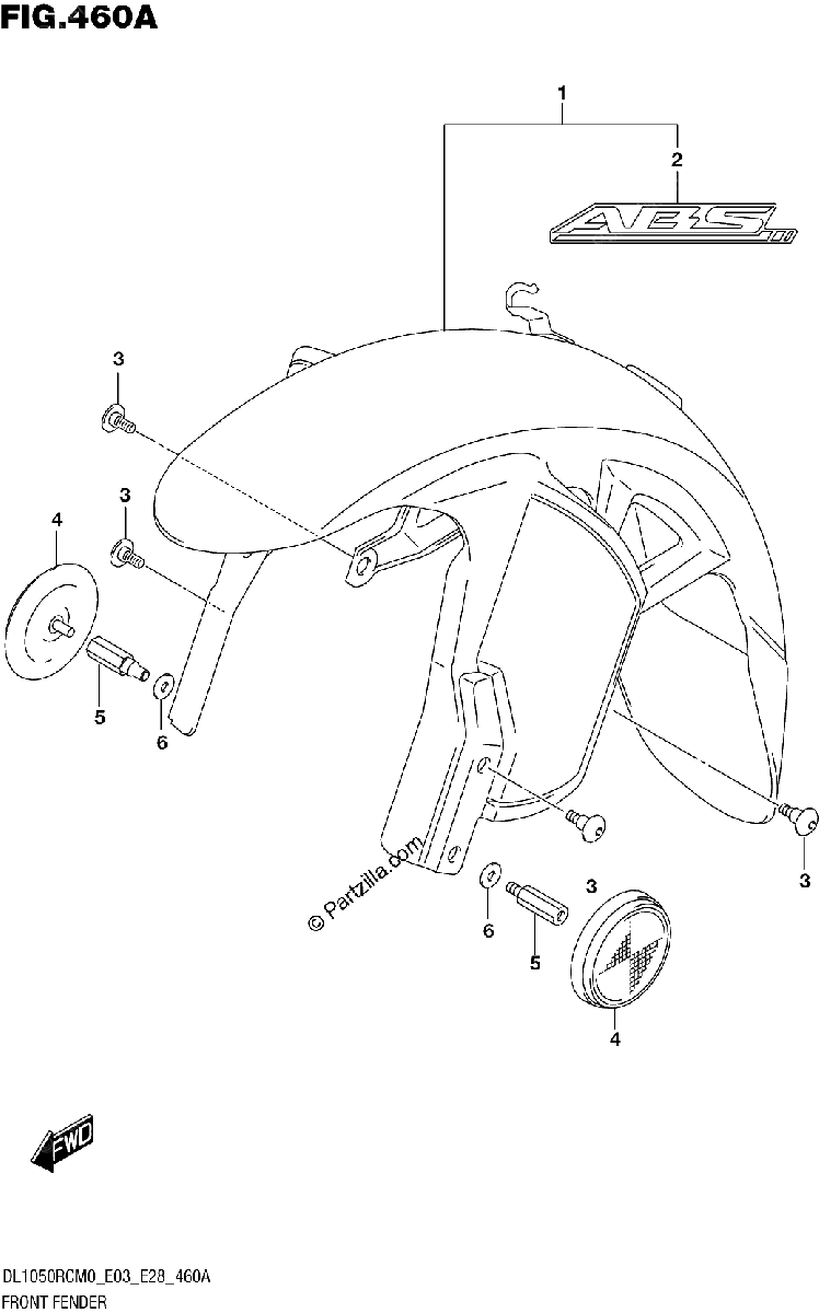 Diagrama de FRONT FENDER