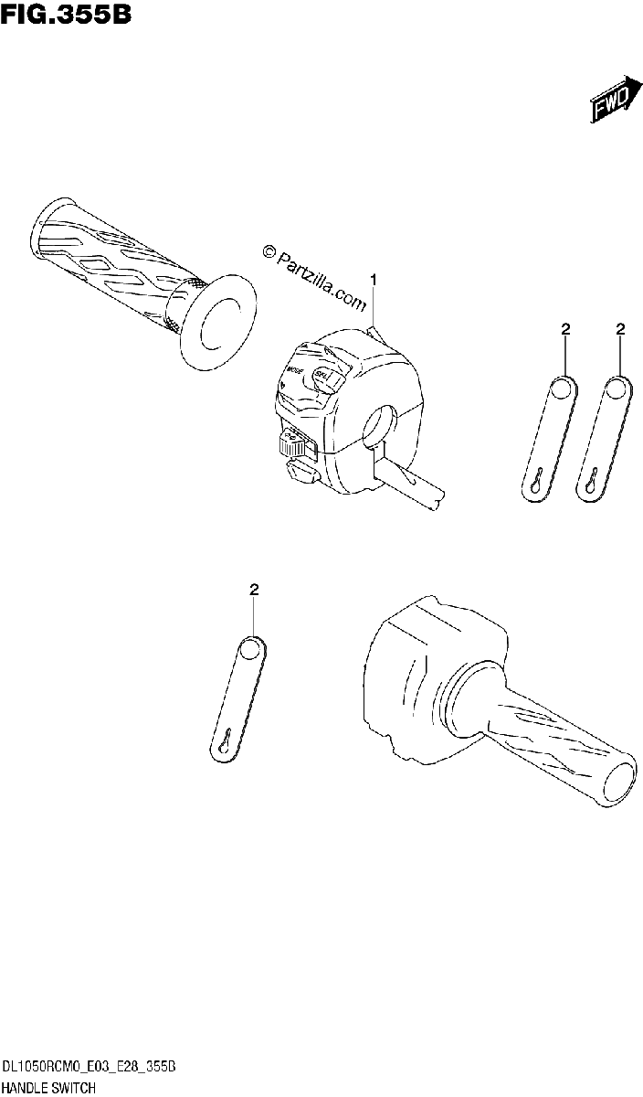 Diagrama de HANDLE SWITCH DL1050RQ