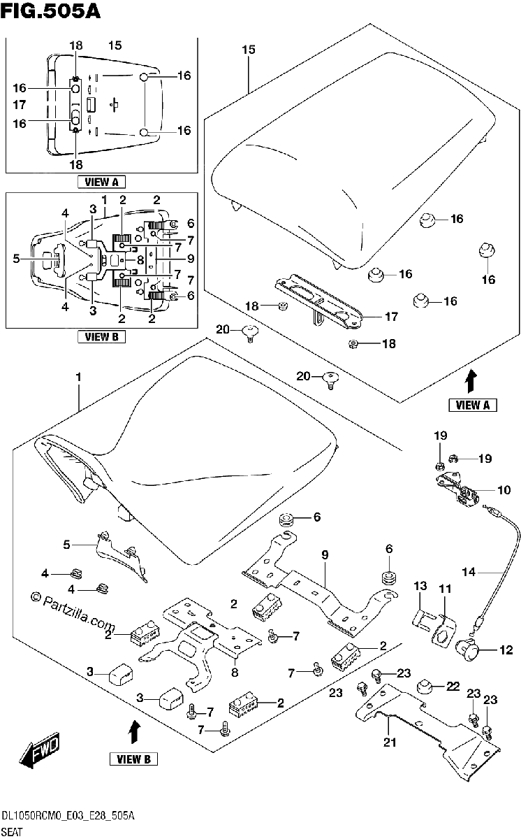 Diagrama de SEAT DL1050RQ