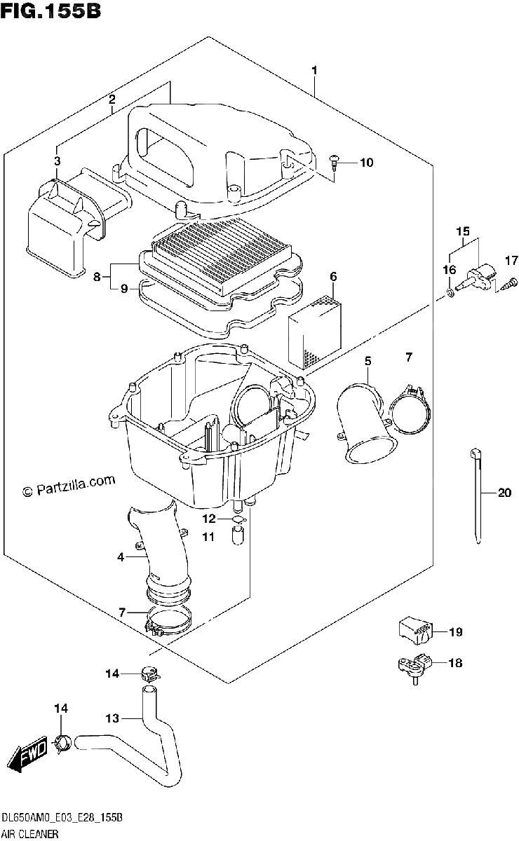 Diagrama de AIR CLEANER