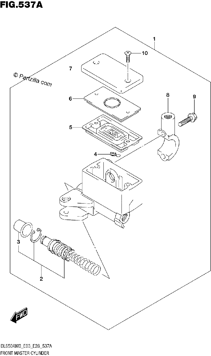 Diagrama de FRONT MASTER CYLINDER