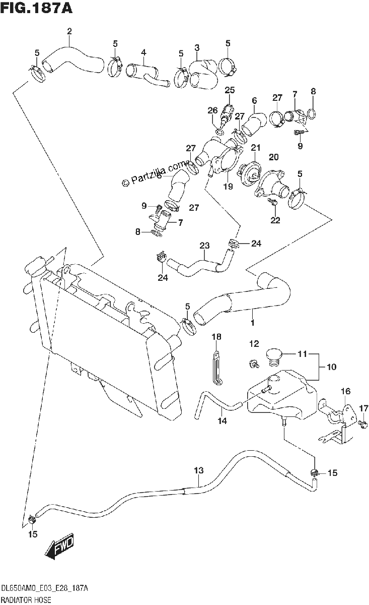 Diagrama de RADIATOR HOSE