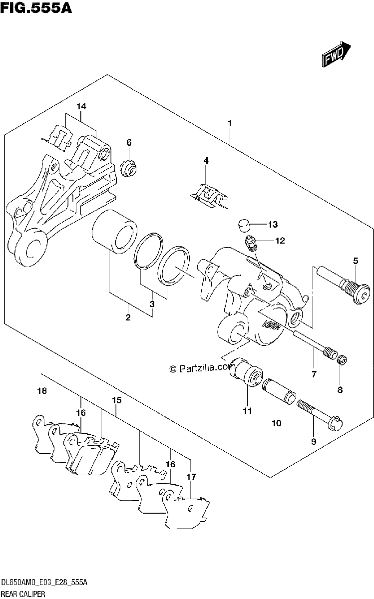 Diagrama de REAR CALIPER