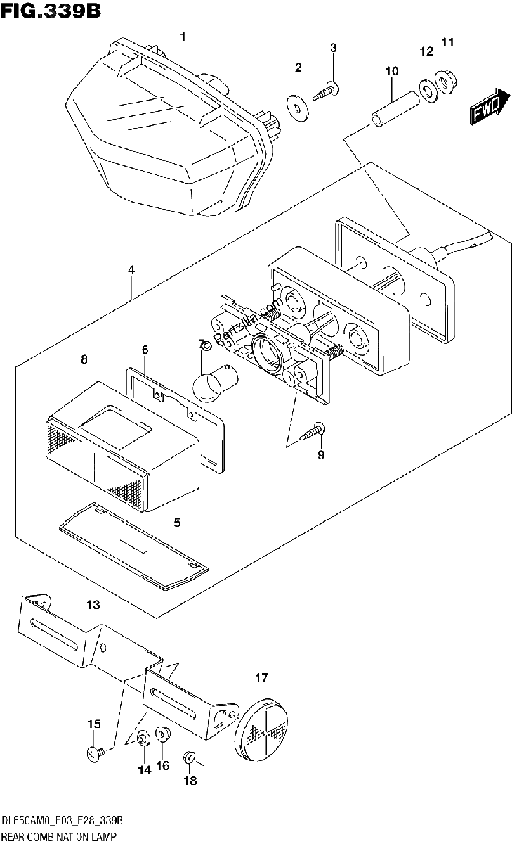 Diagrama de REAR COMBINATION LAMP