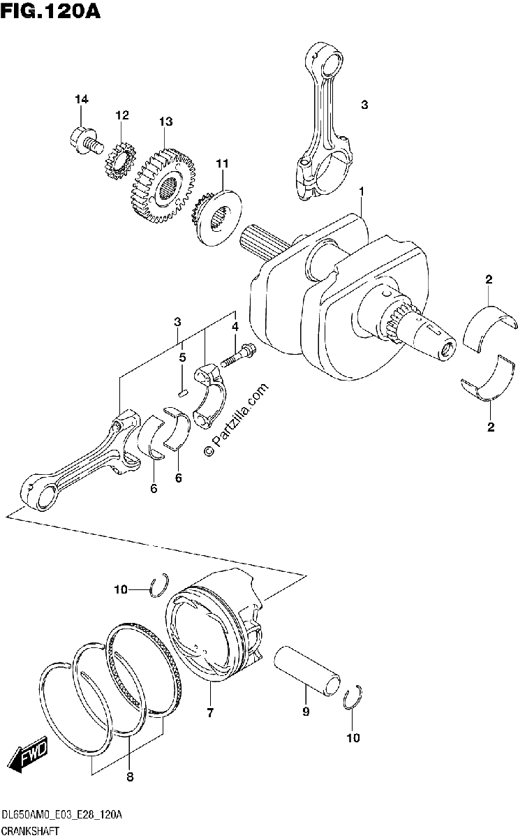 Diagrama de CRANKSHAFT