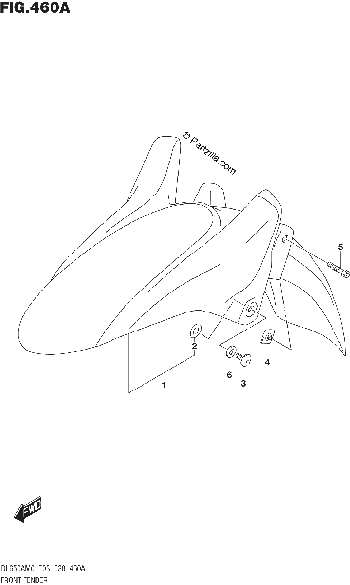 Diagrama de FRONT FENDER