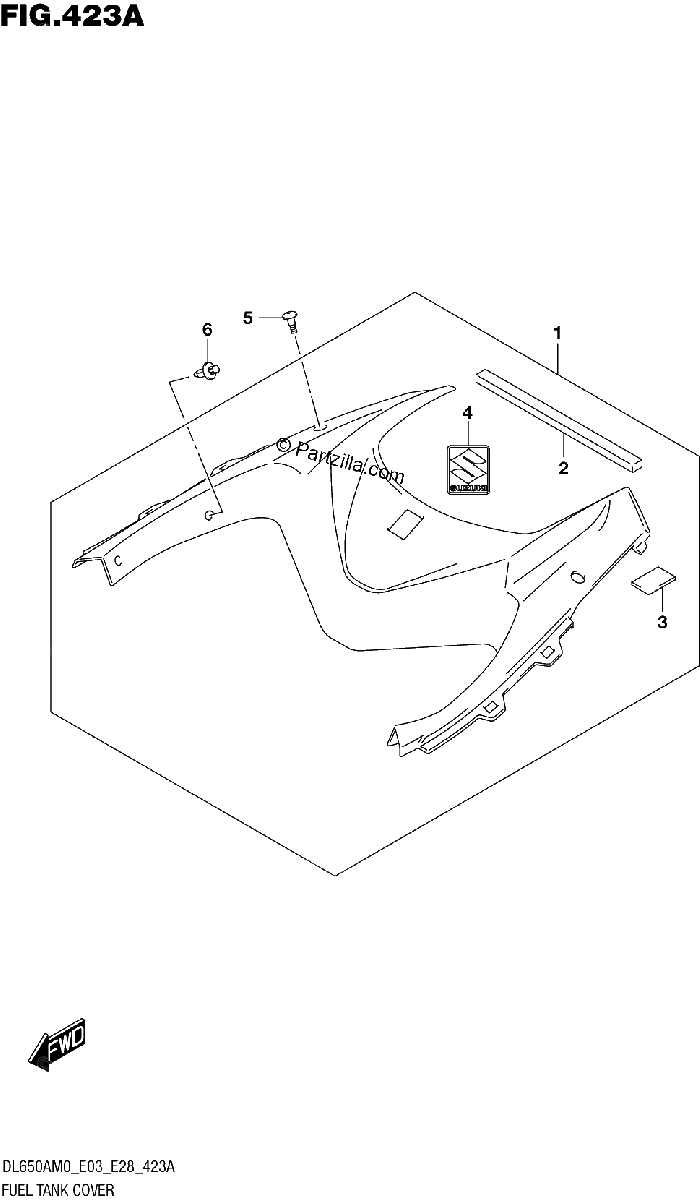 Diagrama de FUEL TANK COVER