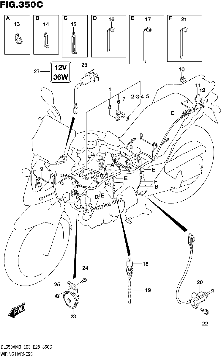 Diagrama de WIRING HARNESS E33