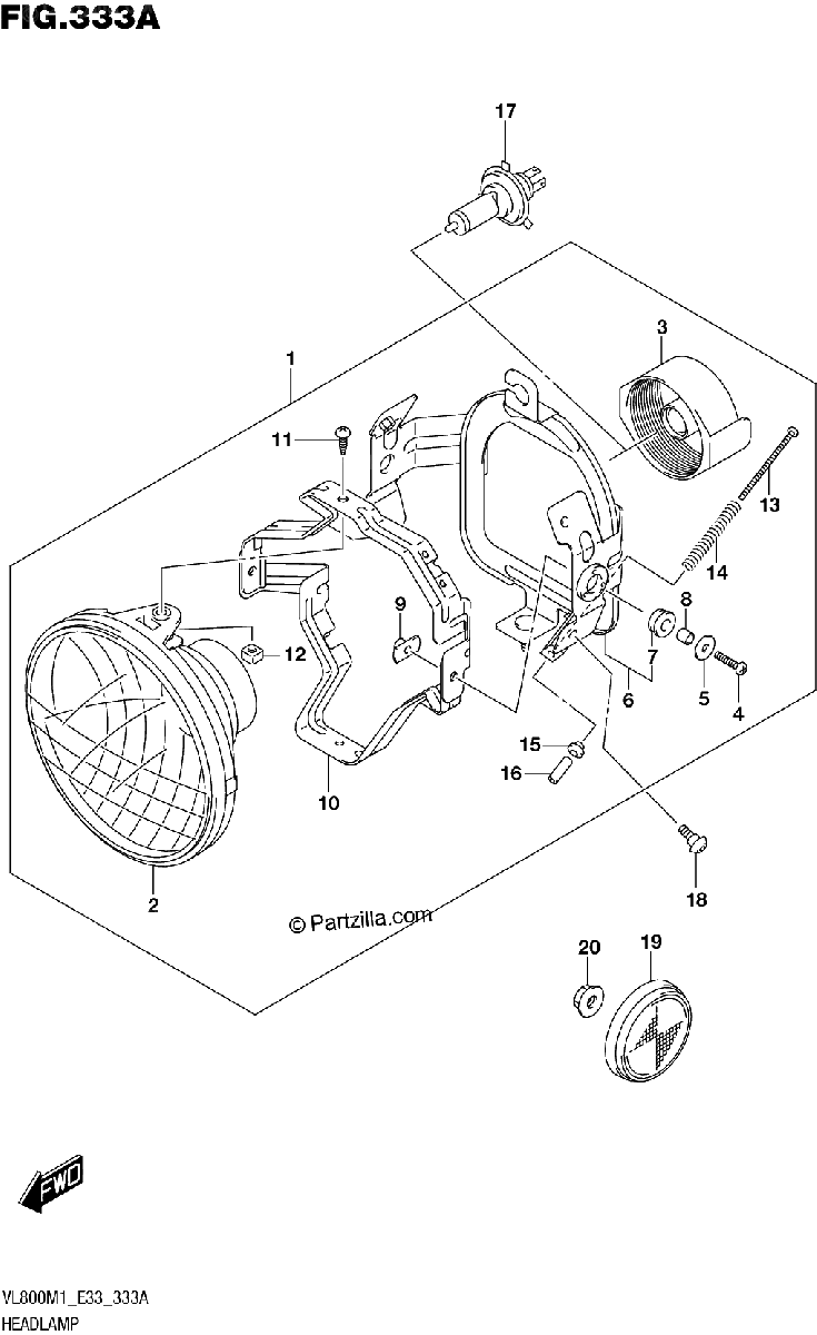 Diagrama de HEADLAMP