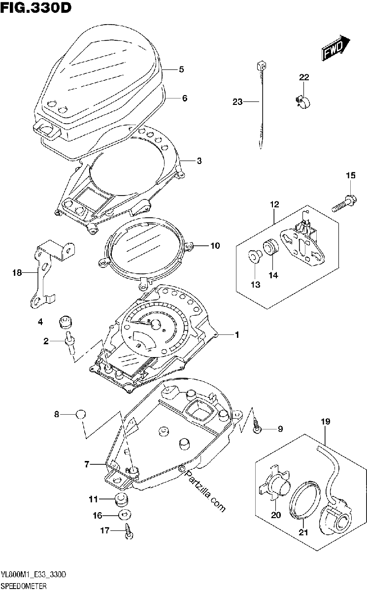 Diagrama de SPEEDOMETER VL800
