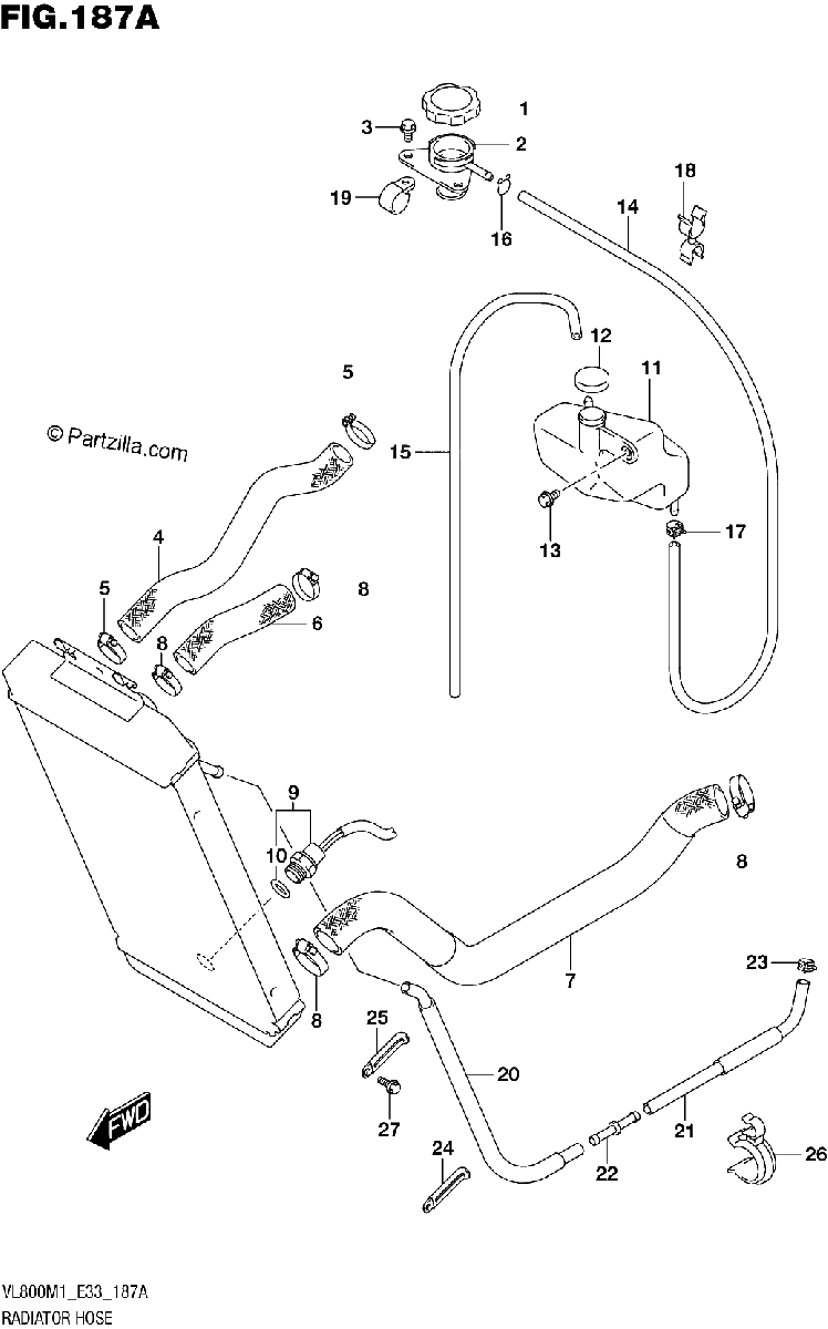 Diagrama de RADIATOR HOSE