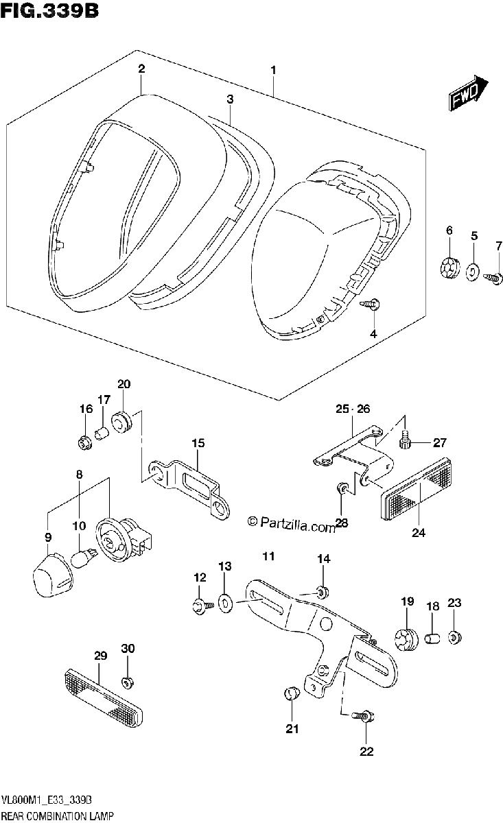 Diagrama de REAR COMBINATION LAMP