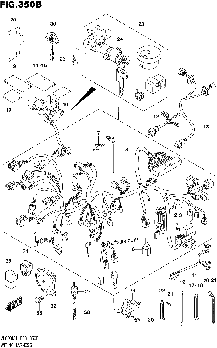 Diagrama de WIRING HARNESS
