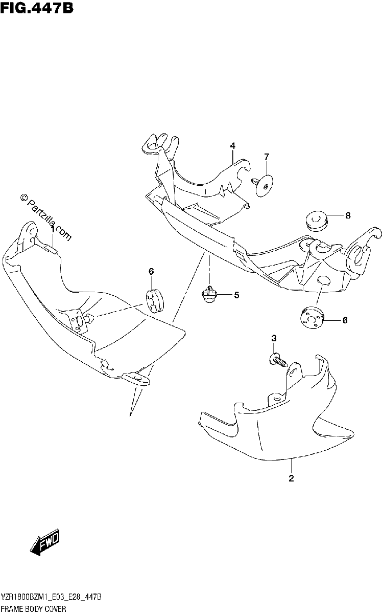 Diagrama de FRAME BODY COVER