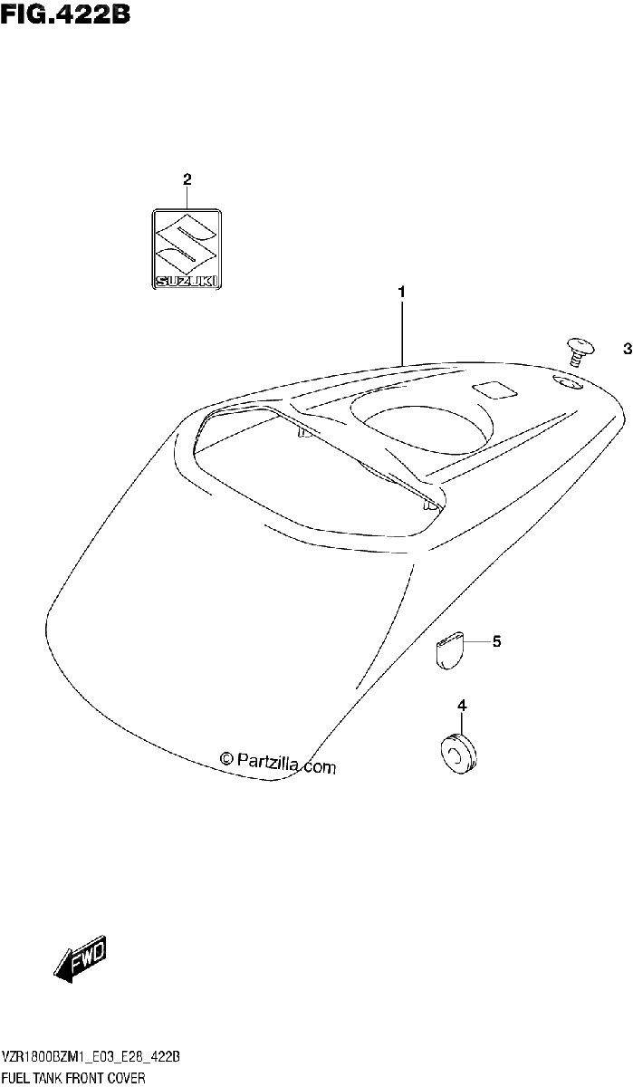 Diagrama de FUEL TANK FRONT COVER