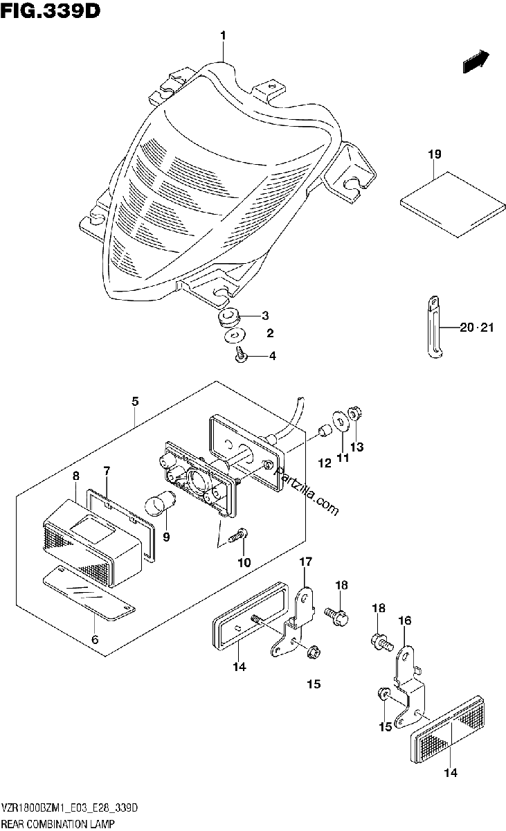 Diagrama de REAR COMBINATION LAMP