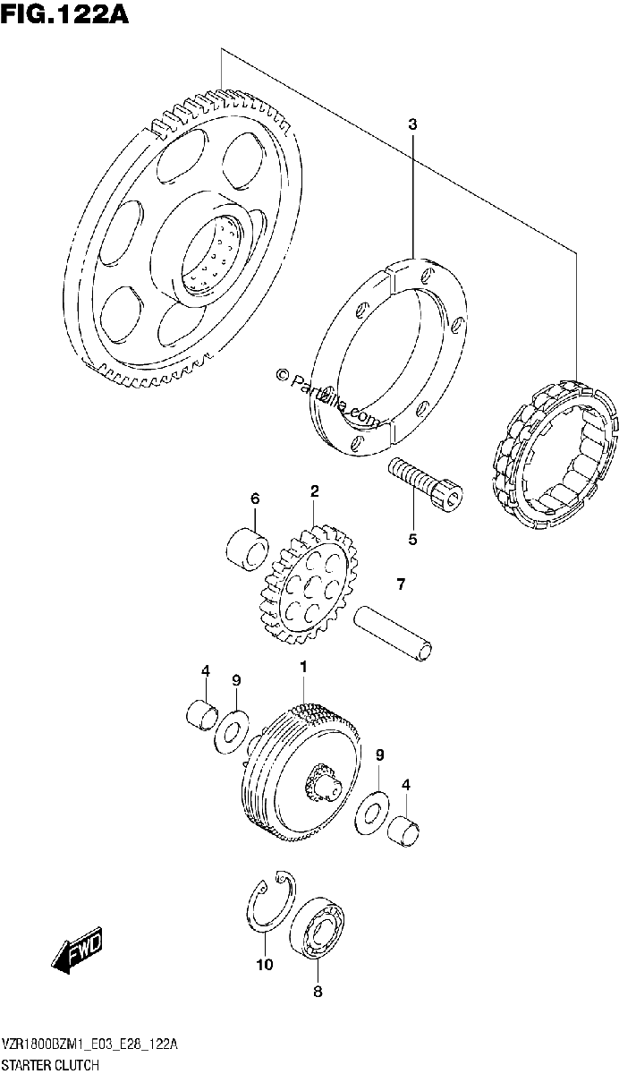 Diagrama de STARTER CLUTCH