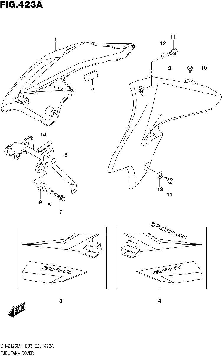 Diagrama de FUEL TANK COVER