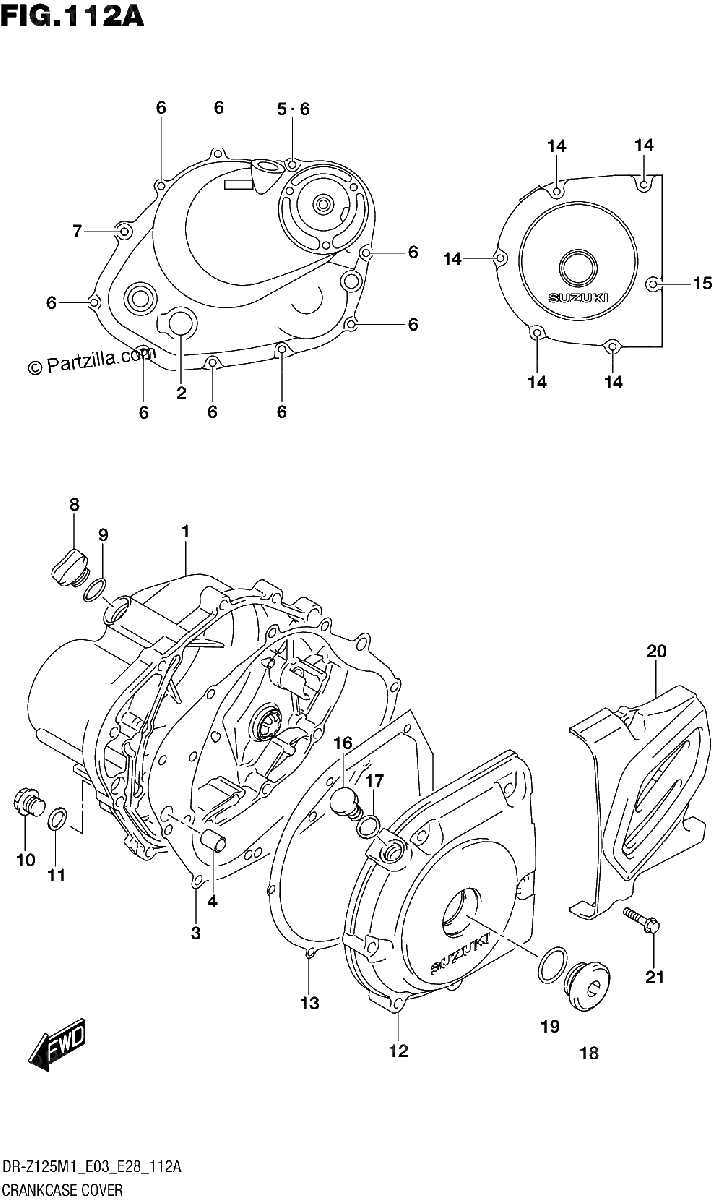 Diagrama de CRANKCASE COVER