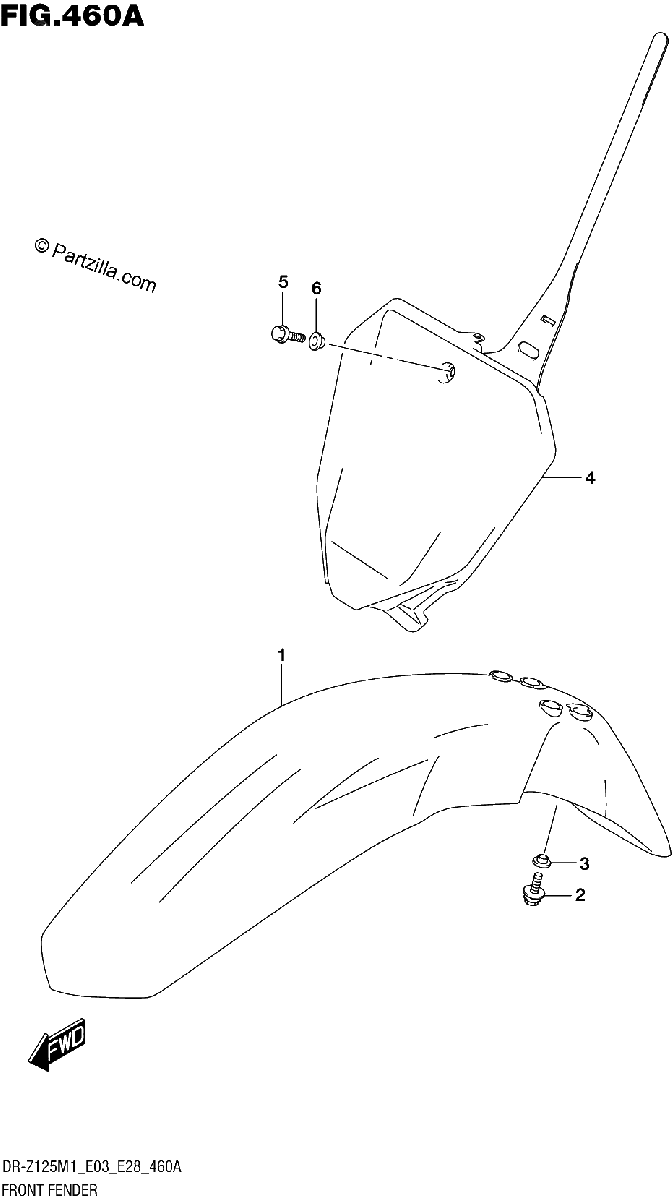 Diagrama de FRONT FENDER