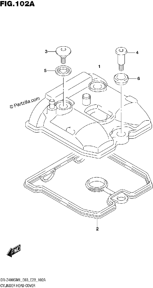Diagrama de CYLINDER HEAD COVER