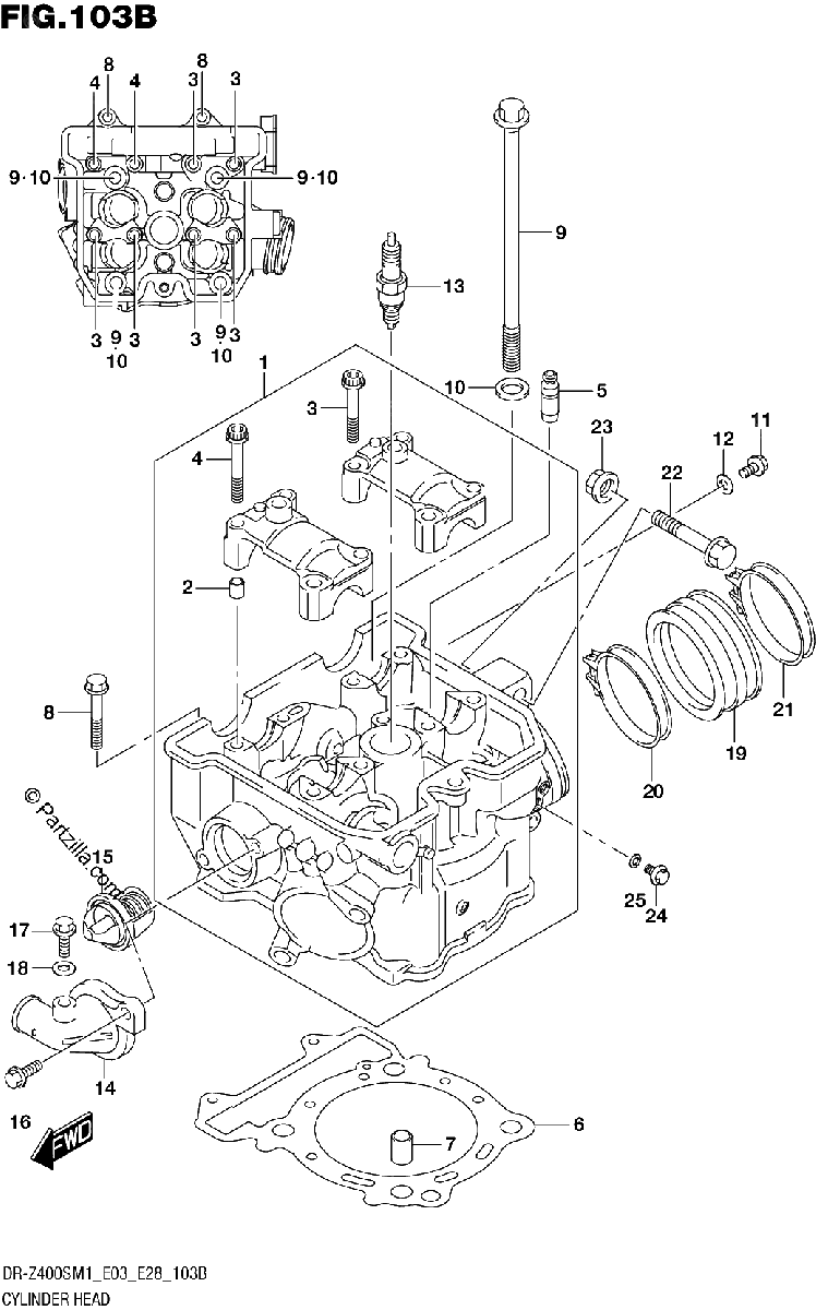 Diagrama de CYLINDER HEAD