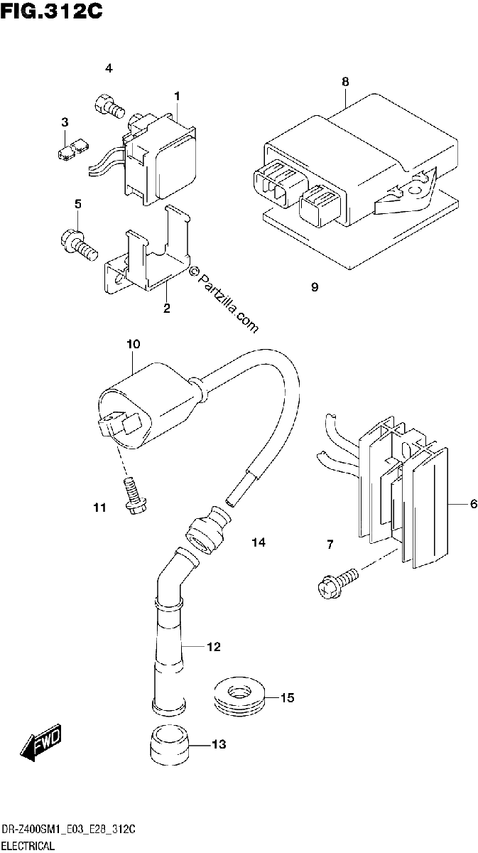 Diagrama de ELECTRICAL DR Z400S