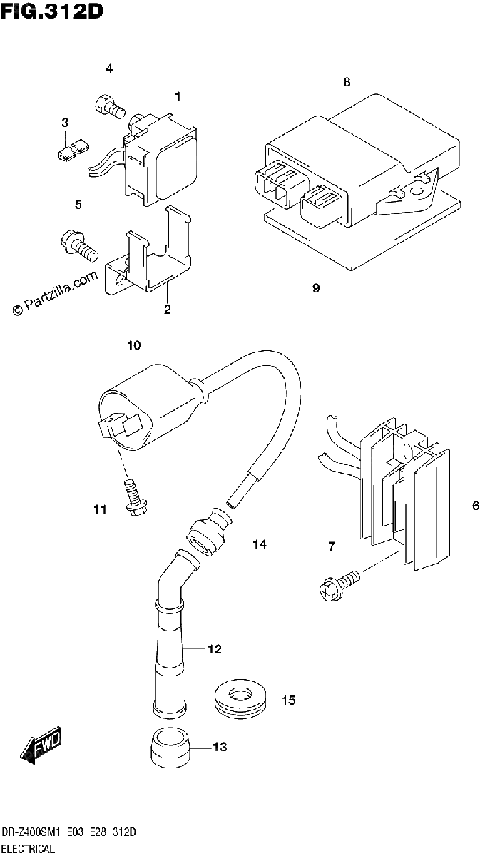 Diagrama de ELECTRICAL DR Z400SM