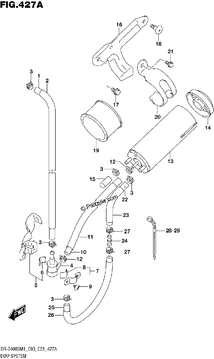 Diagrama de EVAP SYSTEM E33