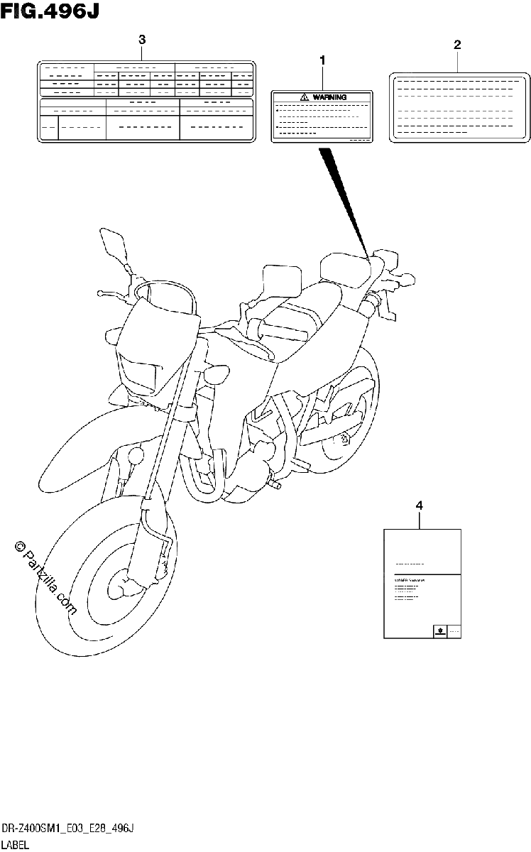 Diagrama de LABEL DR Z400SM E03