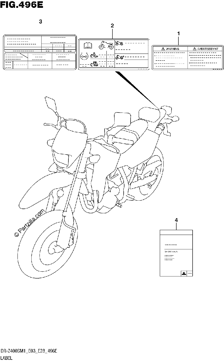 Diagrama de LABEL DR Z400SM E28
