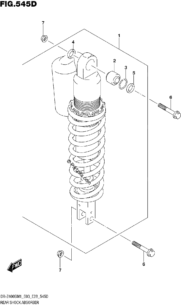 Diagrama de REAR SHOCK ABSORBER DR Z400SM