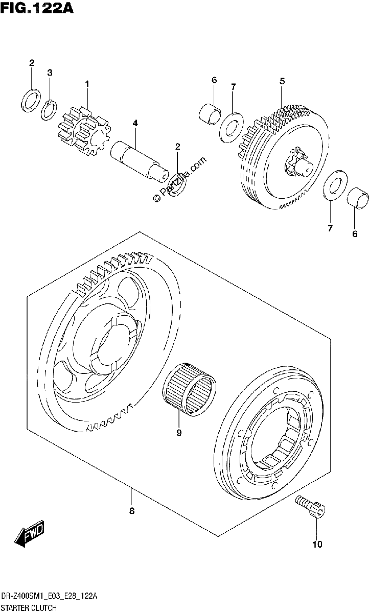 Diagrama de STARTER CLUTCH