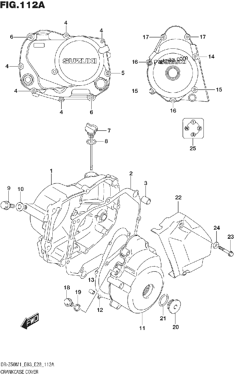 Diagrama de CRANKCASE COVER